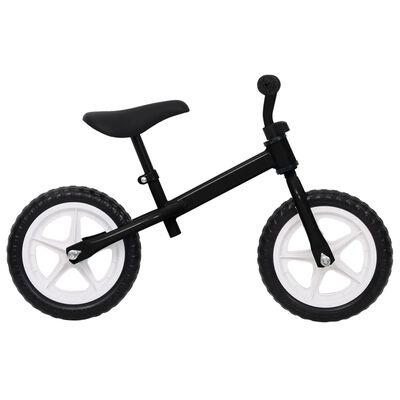 vidaXL Детски велосипед за балансиране, гуми 11 цола, черен