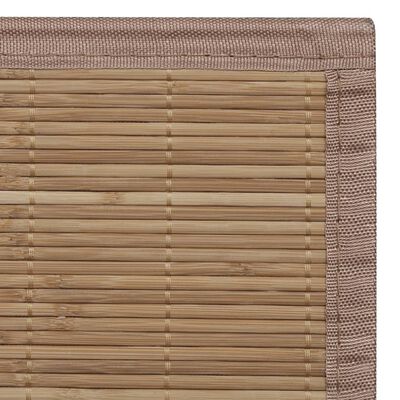 vidaXL Правоъгълен кафяв бамбуков килим 80х200 см