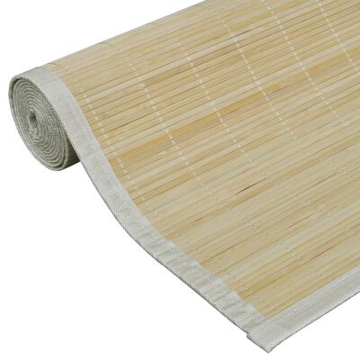 vidaXL Бамбуков килим, 100x160 см, естествен цвят