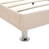 280535 vidaXL Bed Frame Beige Fabric 160x200 cm