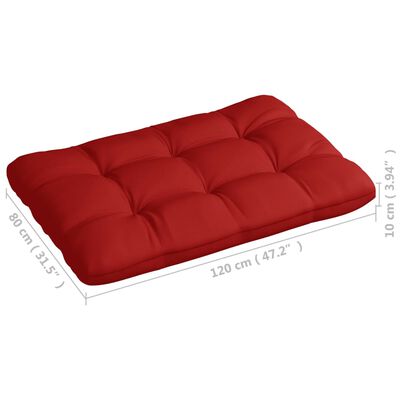 vidaXL Палетни възглавници за диван, 7 бр, червени