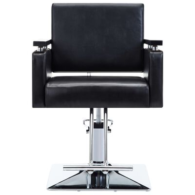 vidaXL Фризьорски стол, изкуствена кожа, черен