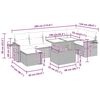 vidaXL Градински диван с възглавници, 8 части, бежов полиратан