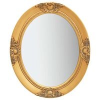 vidaXL Стенно огледало, бароков стил, 50x60 см, златисто