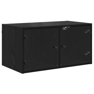 vidaXL Стенен шкаф 68 x 37 x 35 см Инженерна дървесина Черния дъб