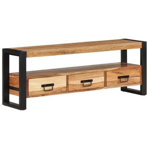 vidaXL ТВ шкаф, 120x30x45 см, масивно акациево дърво