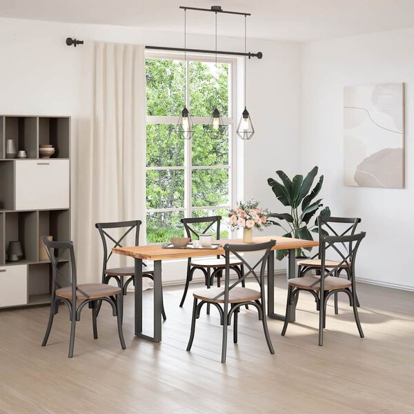 vidaXL Крака за конзолна маса, U-образни, 2 бр., антрацит, 38 x (72-73) см, стомана