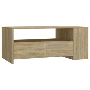 vidaXL Кафе маса, дъб сонома, 102x55x42 см, инженерно дърво