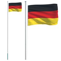 vidaXL Флаг на Германия и стълб 6,23 м алуминий