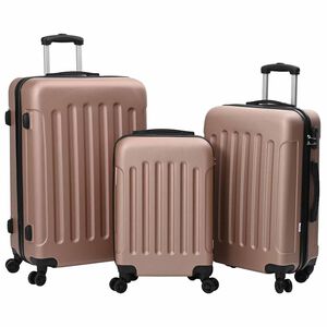 vidaXL Куфар 3 pcs Розово злато 50 x 31 x 78 см ABS пластмаса
