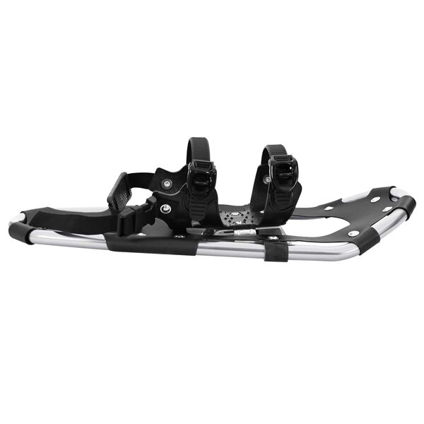 vidaXL 3 в 1 снегоходки с туристически пръчки Сребрист и Черен 21 инча