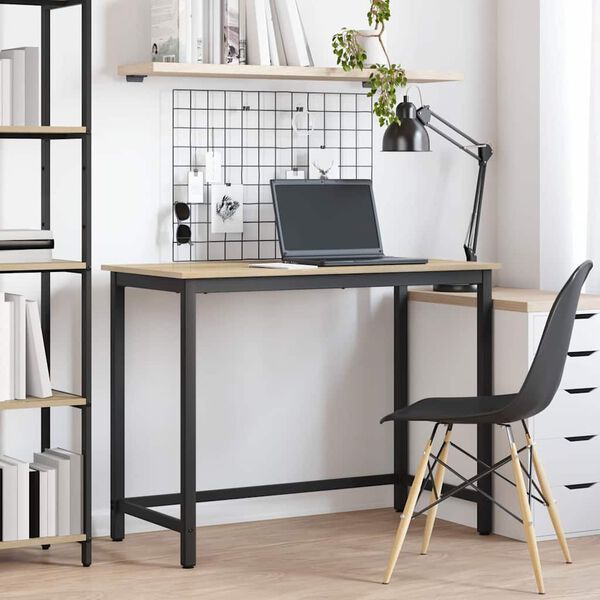 vidaXL Маса Сонома дъб 80 x 50 x 76,5 см Инженерна дървесина и стомана