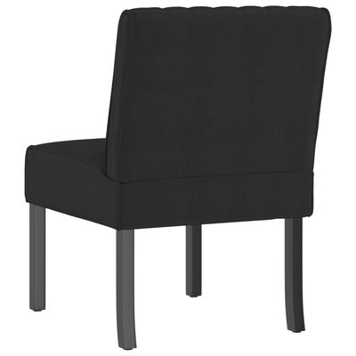 vidaXL Ниско кресло, черно, кадифе