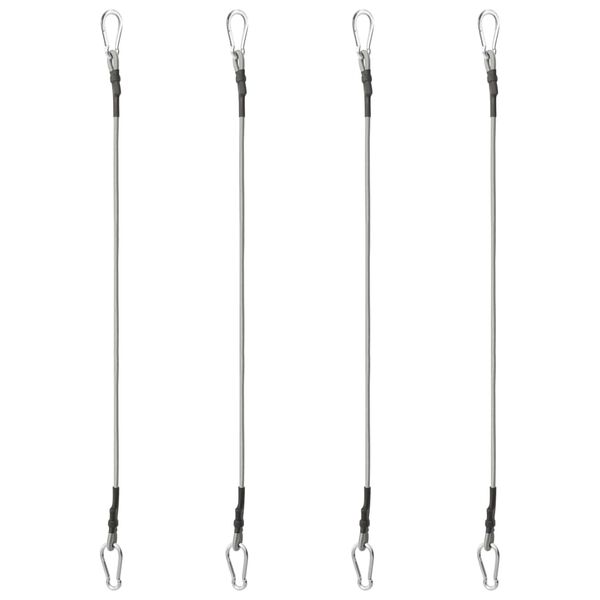 310252 vidaXL Ropes with Carabiner 4 pcs Rubber