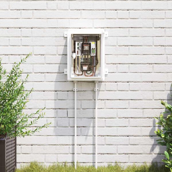 vidaXL Контролен шкаф Сив 25 x 15 x 35 см ABS пластмаса