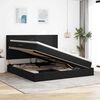 vidaXL Легло с място за съхранение и матрак Черно 200 x 200 cm Кадифе