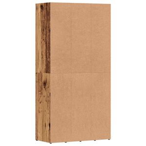 vidaXL Шкаф за книги от старо дърво 66x30x130 cm Инженерна дървесина