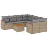 vidaXL Patio Sofa Set 9-местни Beige and Grey