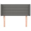 vidaXL Горна табла за легло с уши, тъмносива, 103x16x78/88 см, плат