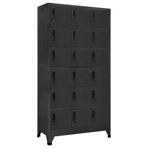 vidaXL Заключващ се шкаф, антрацит, 90x40x180 см, стомана