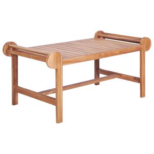 vidaXL Маса за кафе, 100x50x45 см, тиково дърво масив