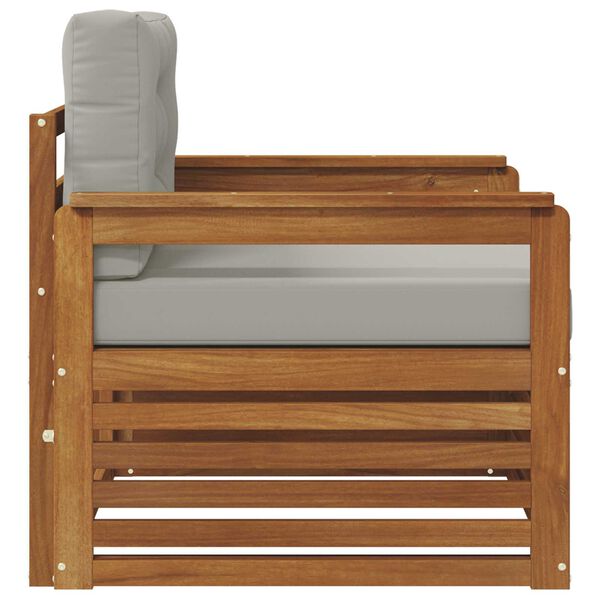 vidaXL Комплект дивани за открито Солидно акациево дърво и полиестер