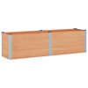 vidaXL Градинска повдигната леха Кафяво 200 x 50 x 54 cm алу.