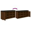 vidaXL Пейка за обувки, кафяв дъб, 102x32x50 см, инженерно дърво