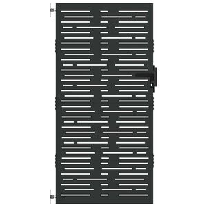 vidaXL Градинска врата 85 x 175 cm Прахово покритие стомана С ключалка