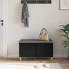 vidaXL Пейка за коридор с възглавница Черния дъб 80 x 38 x 46 см