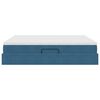 vidaXL Легло с място за съхранение и матрак Тъмен син 180 x 200 cm