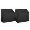 vidaXL Калъф за градинска пейка 2 бр 8 капси 130x70x70/88см полиетилен