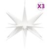 vidaXL Коледни лампи с LED, 3 бр, сгъваеми, бели, 57 см