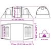 vidaXL Къмпинг палатка тунелна, 4-местна, кафява, водоустойчива