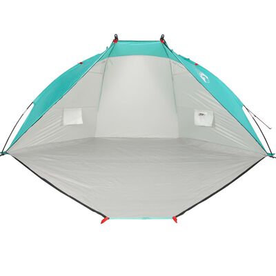 vidaXL Плажна палатка морско зелено 268x223x125 см 185T полиестер