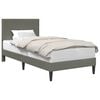 vidaXL Рамка за легло с таблото Светлосиво 90 x 190 cm Кордюрова тъкан