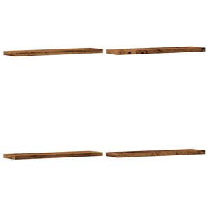 vidaXL стенни рафтове 4 бр. старо дърво 40x20x1,5 cm инженерно дърво