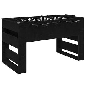 vidaXL Маса за фуутбол Черен Дъб 146,5 x 74 x 85 см