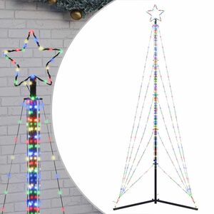 vidaXL LED коледна елха 525 светодиода Цветни 302 см
