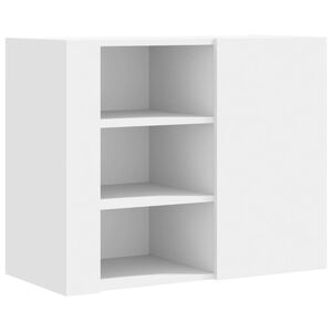 vidaXL Стенен шкаф, бял, 75x35x60 см, инженерно дърво