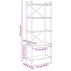 vidaXL Рафт за книги Дъб 60 x 30 x 155 см Инженерно дърво