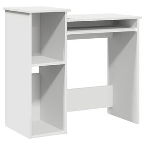 vidaXL Бюрото с рафтове бяло 84x40x78 cm Изработена дървесина
