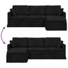 vidaXL Диван Черно 198 x 134 x 80 см Кадифе