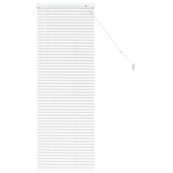 vidaXL Щора за прозорец С завеси Бяло Алуминий