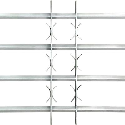 vidaXL Регулируема решетка за прозорци с 4 напречни пръта 1000-1500 мм
