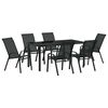 vidaXL Комплект за хранене в градината 7 pcs Черно