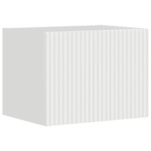 vidaXL TV стенен шкаф Гланц бяло 39 x 31 x 29,5 см Инженерно дърво