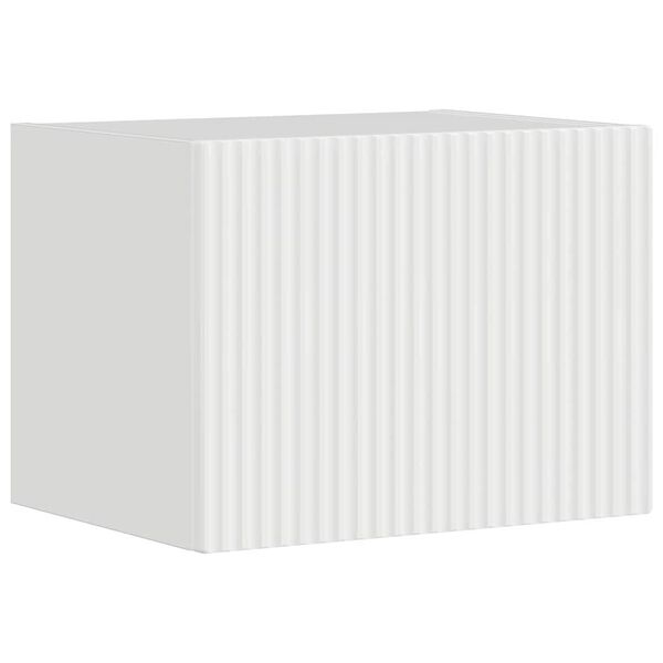 vidaXL TV стенен шкаф Гланц бяло 60 x 31 x 29.5 см Инженерно дърво