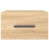 vidaXL Нощни шкафчета за стенен монтаж, 2 бр, сонома дъб, 35x35x20 см