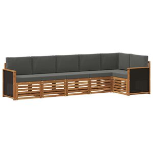 vidaXL Комплект секционен диван 5 pcs Натурален и Антрацит